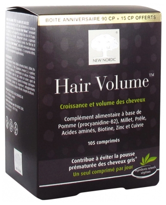 New Nordic Hair Volume 90 Comprimés + 15 Comprimés Offerts