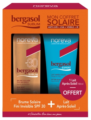 Noreva Bergasol Sublim Brume Solaire SPF30 150 ml + Expert Lait Après-Soleil Visage et Corps 100 ml Offert