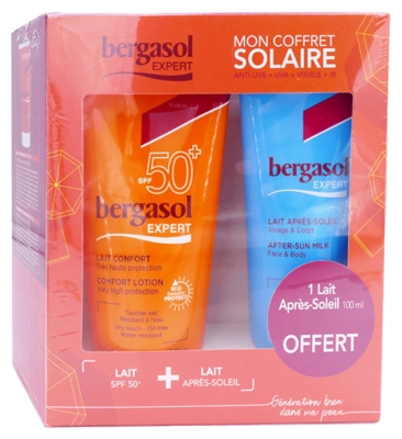 Noreva Bergasol Expert Lait Confort SPF50+ 150 ml + Lait Après-Soleil 100 ml Offert