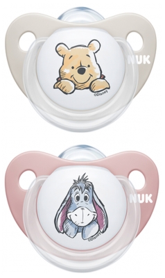 NUK 2 Sucettes Silicone Disney Baby 0-6 Mois