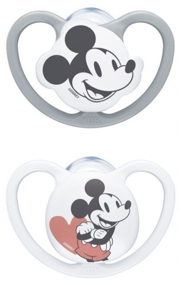 NUK Space Disney Baby 2 Sucettes Silicone 6-18 Mois