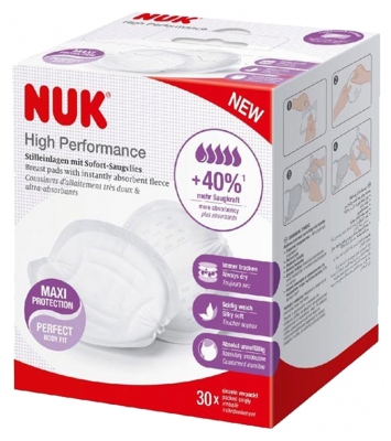 NUK High Performance Coussinets d'Allaitement 30 Coussinets
