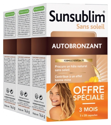 Nutreov Sunsublim Autobronzant Lot de 3 x 28 Capsules