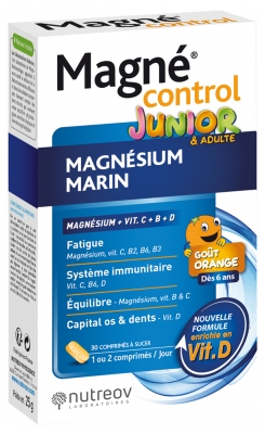 Nutreov Magné Control Junior & Adulte 30 Comprimés à Sucer