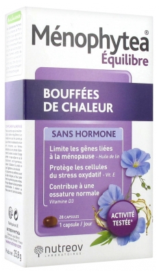 Nutreov Ménophytea Bouffées de Chaleur Sans Hormone 28 Capsules