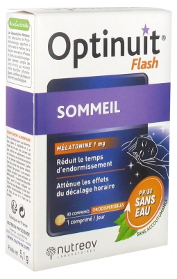 Nutreov Optinuit Flash Sommeil Mélatonine 30 Comprimés
