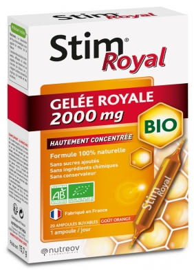Nutreov Stim Royal Gelée Royale 2000 mg Bio 20 Ampoules
