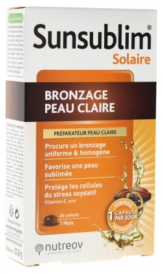 Nutreov Sunsublim Bronzage Peau Claire 28 Capsules