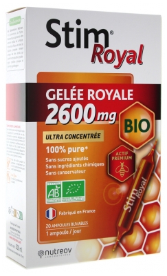 Nutreov Stim Royal Gelée Royale 2600 mg Bio 20 Ampoules
