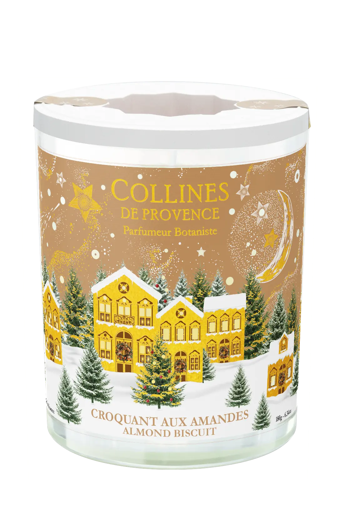 [844FgT00004vr6i] Bougie Parfumée Croquant aux Amandes Collines de Provence (180g)