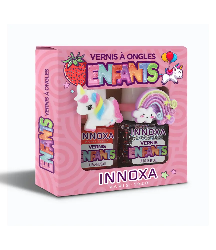 [NgRT011uyRT0030537] Coffret Vernis à Ongles pour Enfants Innoxa (Bleu)