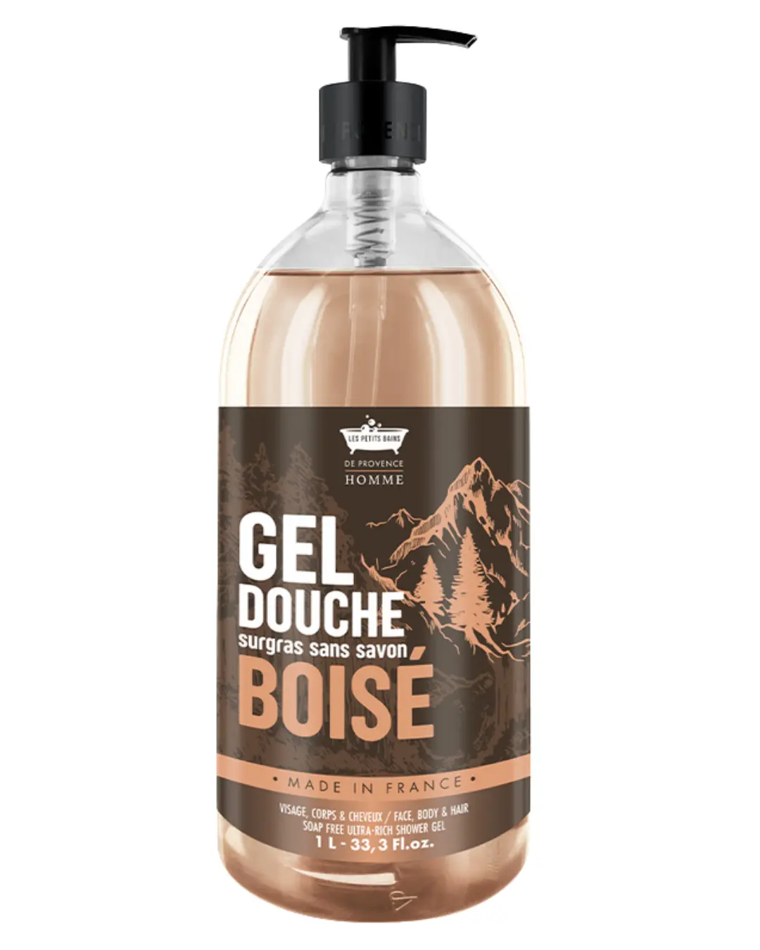 [844FgT00004vv3n] Gel Douche Homme 1L Les Petits Bains de Provence (Boisé)