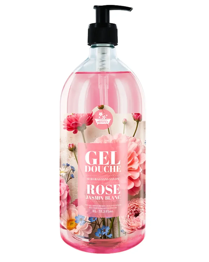 [NgRT011uyRT0030599] Gel Douche Série Limitée Fleurs des Champs 1L Les Petits Bains de Provence (Mimosa Frangipanier)