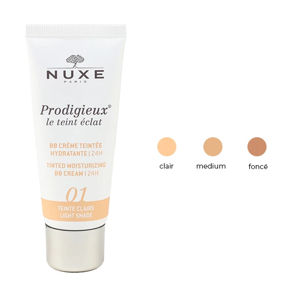 [NgRT011uyRT0030642] Prodigieux Le teint Eclat BB Crème Teintée Hydratante Nuxe  (Claire)