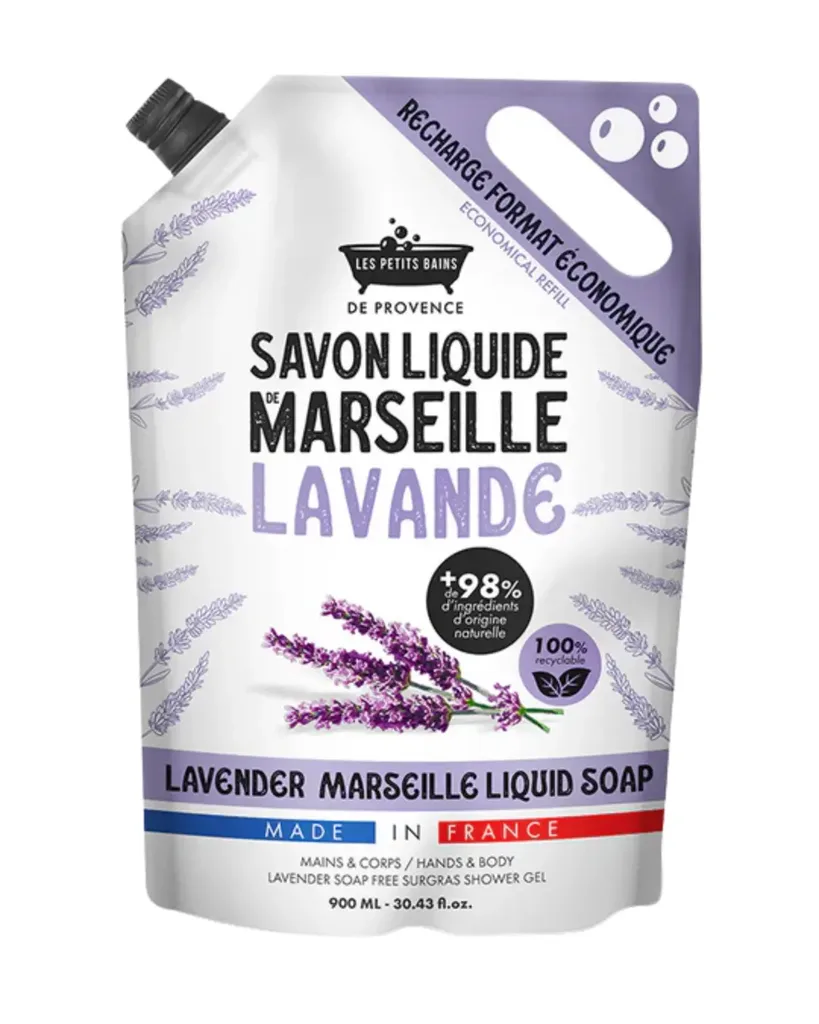 [NgRT011uyRT0030653] Recharge Savon Liquide 900ml Les Petits Bains de Provence (Lavande)