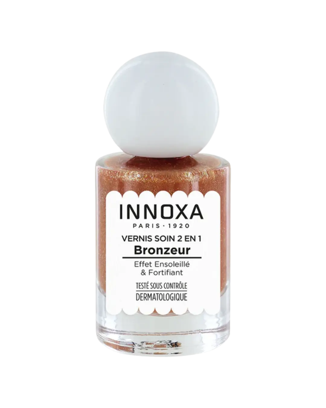 [844FgT00004w8kg] Vernis Soin 2en1 Bronzeur 10ml Innoxa (Bronze radieux)