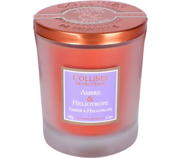 bougies 180 g Ambre Héliotrope Collines de Provence