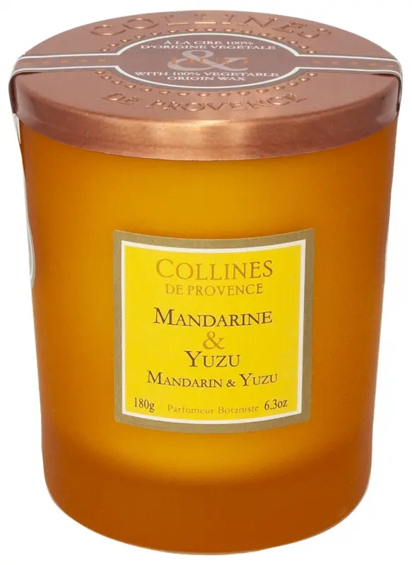bougies 180 g Mandarine yuzu Collines de Provence