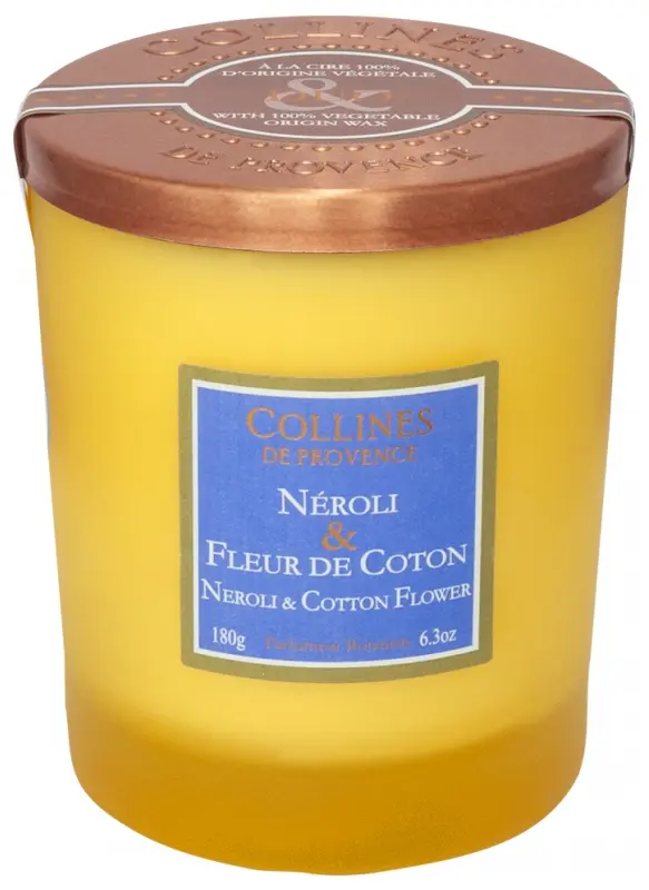 bougies 180 g Neroli Coton Collines de Provence