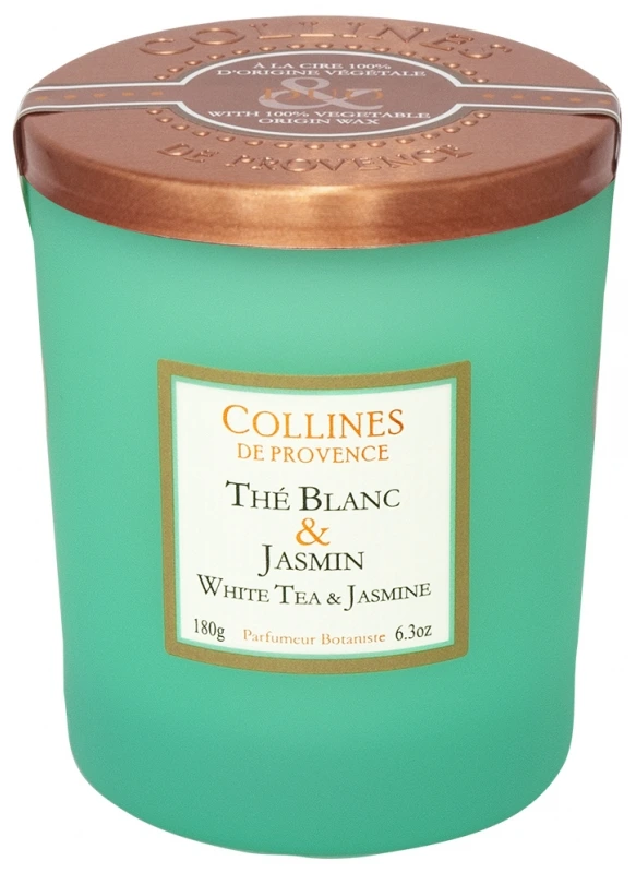 Bougies 180 g thé blanc jasmin Collines de Provence