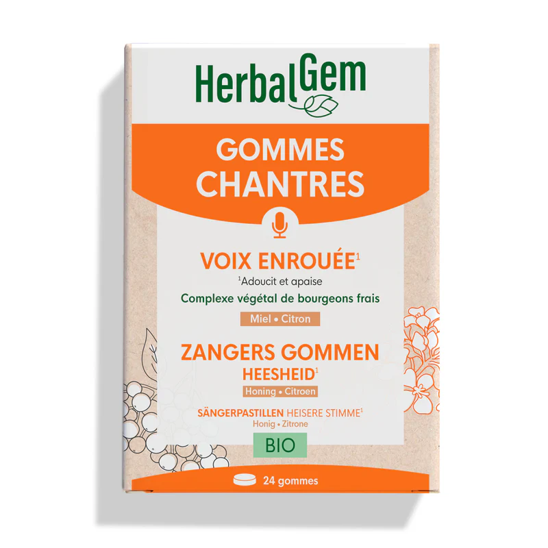 Gommes Chantres Bio Vois enrouée x24 HerbalGem