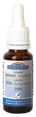 Biofloral Fleurs de Bach Complexe Secours Nuit Paisible n°39N Bio 20 ml
