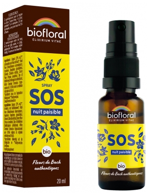 Biofloral Fleurs de Bach Complexe Secours Nuit Paisible n°40N Bio 20 ml