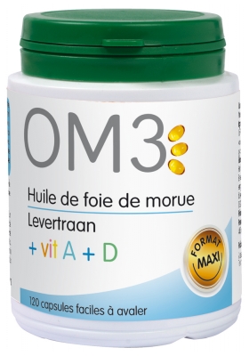 OM3 Huile de Foie de Morue 120 Capsules