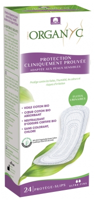 Organyc Fuites Urinaires Light 24 Protège-Slips Ultra-Fins Bio
