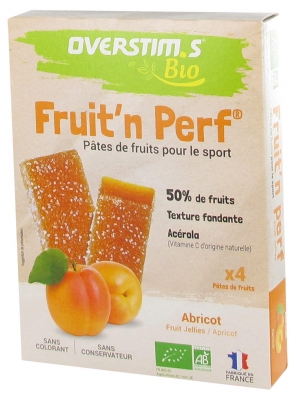 Overstims Fruit'n Perf Pâtes de Fruits Bio 4 Barres