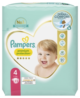 Pampers Premium Protection 23 Couches Taille 4 (9-14 kg)