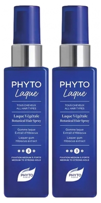 Phyto Phytolaque Laque Végétale à la Gomme Laque Fixation Médium à Forte Lot de 2 x 100 ml