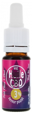 Phytocosmo Huile CBD 3% Saveur Poulet Petit Chien et Chat 10 ml