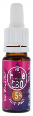 Phytocosmo Huile CBD 5% Saveur Poulet Gros Chien et Chat Adulte 10 ml