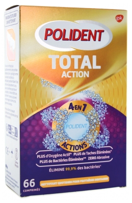 Polident Corega Total Action 4en1 Nettoyant 66 Comprimés