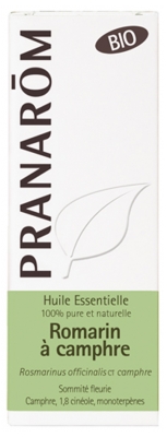 Pranarôm Huile Essentielle Romarin à Camphre (Rosmarinus officinalis CT camphre) Bio 10 ml
