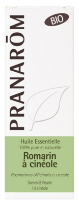 Pranarôm Huile Essentielle Romarin à Cinéole (Rosmarinus officinalis CT cinéole) Bio 10 ml