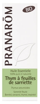 Pranarôm Huile Essentielle Thym à Feuilles de Sarriette (Thymus satureioides) Bio 10 ml