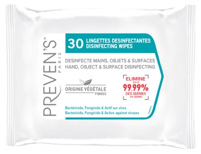 Preven's 30 Lingettes Désinfectantes
