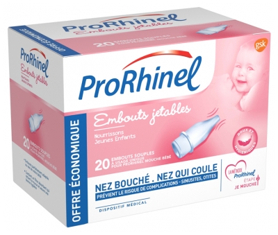 ProRhinel 20 Embouts Jetables Souples pour Mouche Bébé