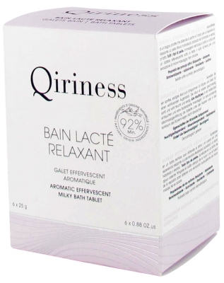 Qiriness Bain Lacté Relaxant Galet Effervescent Aromatique 6 Galets
