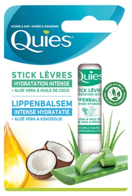 Quies Soin des Lèvres Stick Hydratation Intense Aloe Vera & Huile de Coco 4,5 g