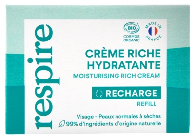 Respire Crème Riche Hydratante Bio Recharge 50 ml