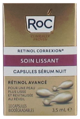 RoC Retinol Correxion Soin Lissant Capsules Sérum Nuit 10 Capsules Biodégradables