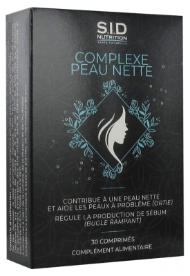 S.I.D Nutrition Complexe Peau Nette 30 Comprimés