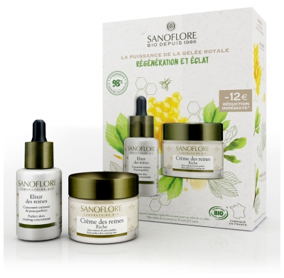 Sanoflore Elixir des Reines Bio 30 ml + Crème des Reines Riche Bio 50 ml