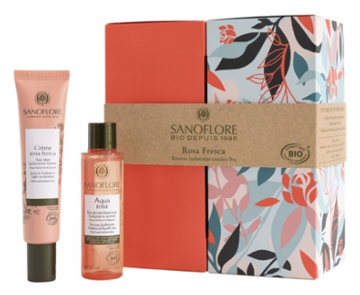 Sanoflore Crème Rosa Fresca Soin Léger Bio 40 ml + Aqua Rosa Eau de Soin Botanique Hydratation Intense Bio 50 ml Offerte