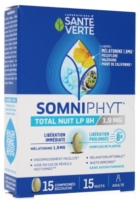 Santé Verte Somniphyt Total Nuit LP 8H 1,9 mg 15 Comprimés
