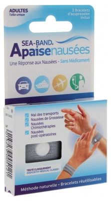 Sea Band Adultes Apaisenausées Paire de Bracelets d'Acupression