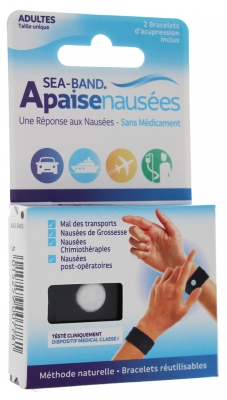 Sea Band Adultes Apaisenausées Paire de Bracelets d'Acupression